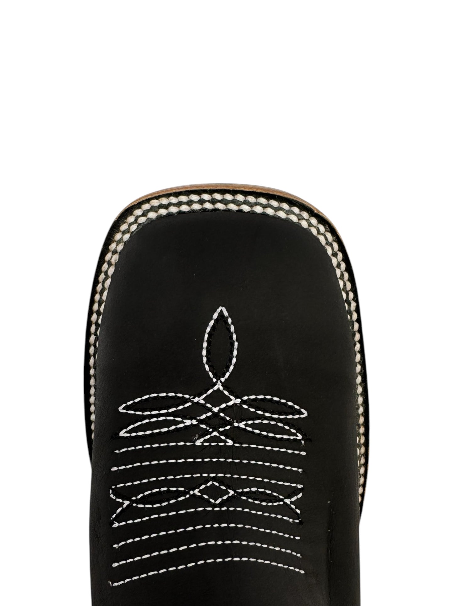 Botín Dama Horma Bulldog Diseño Trenza Negro