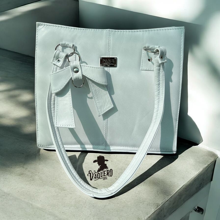 Cartera Cuero Blanca