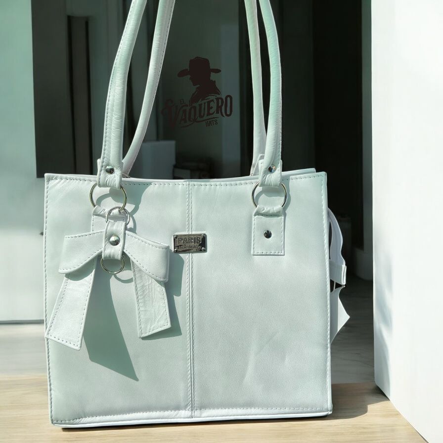 Cartera Cuero Blanca